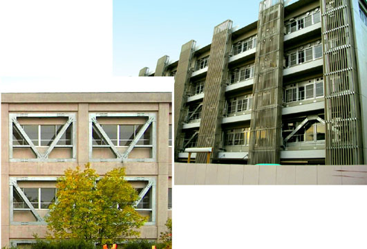 写真:耐震補強された建物の例